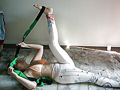 Brain aneurysm recovery workout in yoga pants